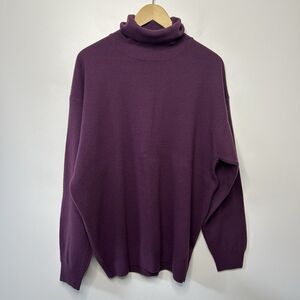 United Colors Of Benetton Vintage Lambswool Turtleneck Sweater Women Size Large